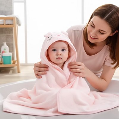 Cape de bain bébé | Ultra-douce et absorbante - Fourtous Serviette d`enfant