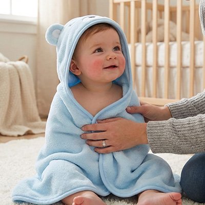 Cape de bain bébé | Ultra-douce et absorbante - Fourtous Serviette d`enfant