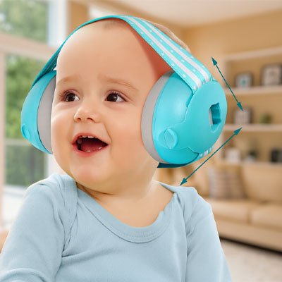 Casque Anti-Bruit Bébé 0-3 ans | Protection Auditive -26dB Certifiée | Concerts Feux d'Artifice - Fourtous Sécurité Bébé - Protection Auditive