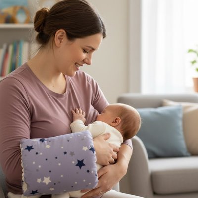 Coussin Allaitement Ergonomique en C - Soutien Optimal Bébé et Maman - Fourtous Accessoires allaitement bébé