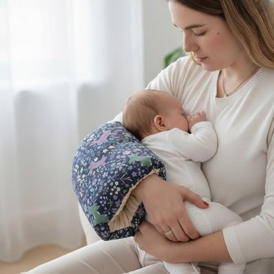 Coussin Allaitement Ergonomique en C - Soutien Optimal Bébé et Maman - Fourtous Accessoires allaitement bébé