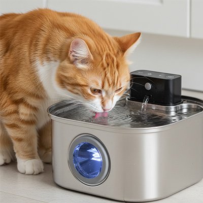 Fontaine a eau Chat | Silencieuse Filtrante - Fourtous