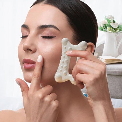 Gua Sha en Jade Naturel | Rajeunissant - Fourtous