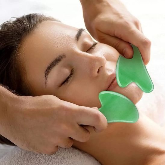 Gua Sha en Jade Naturel | Éclat - Fourtous