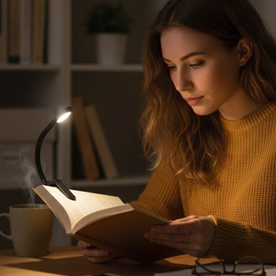 Lampe de lecture | LED Ajustable Rechargeable - Fourtous
