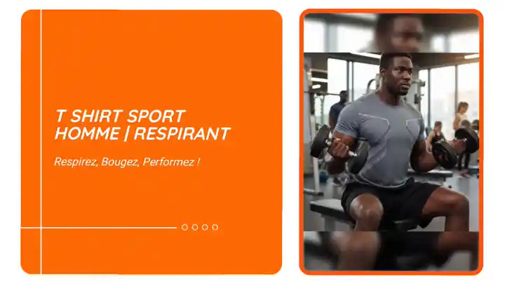 T shirt sport homme | Respirant by@Outfy