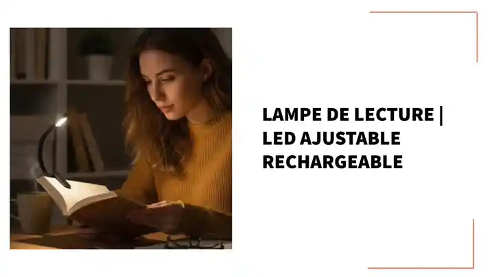 Lampe de lecture | LED Ajustable Rechargeable by@Outfy