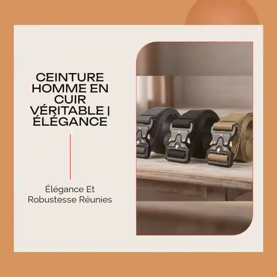 Ceinture homme en cuir v&eacute;ritable | &Eacute;l&eacute;gance by@Outfy