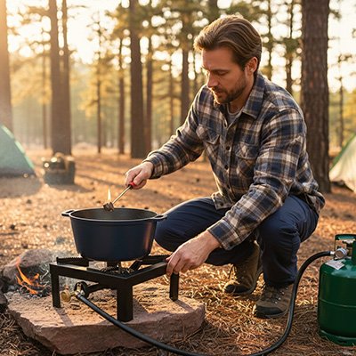 Réchaud à gaz portable | OutdoorCook - Fourtous