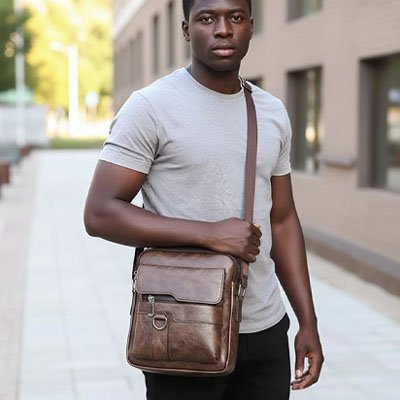 Sac bandoulière homme | Élégant Moderne - Fourtous