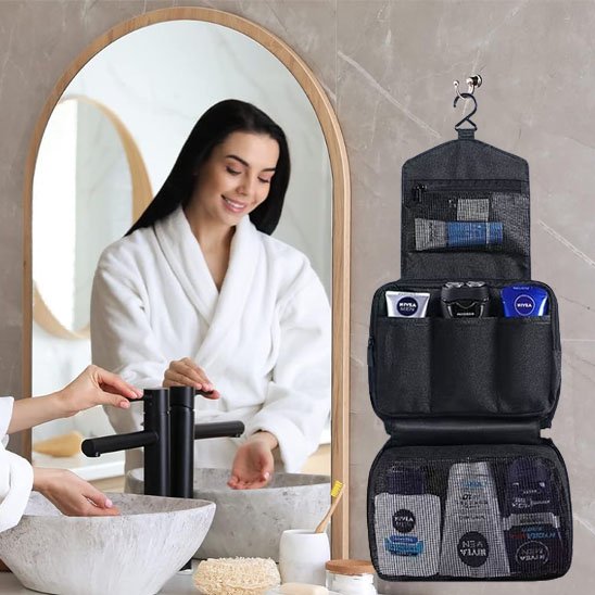 Trousse de Toilette Imperméable et Compacte | Voyageur - Fourtous