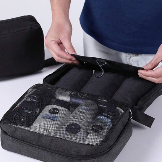 Trousse de Toilette Imperméable et Compacte | Voyageur - Fourtous